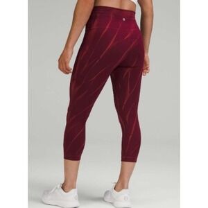 NWT Lululemon‎ | Wunder Train High Rise Crop 23" Red Leggings | Women's Size 2